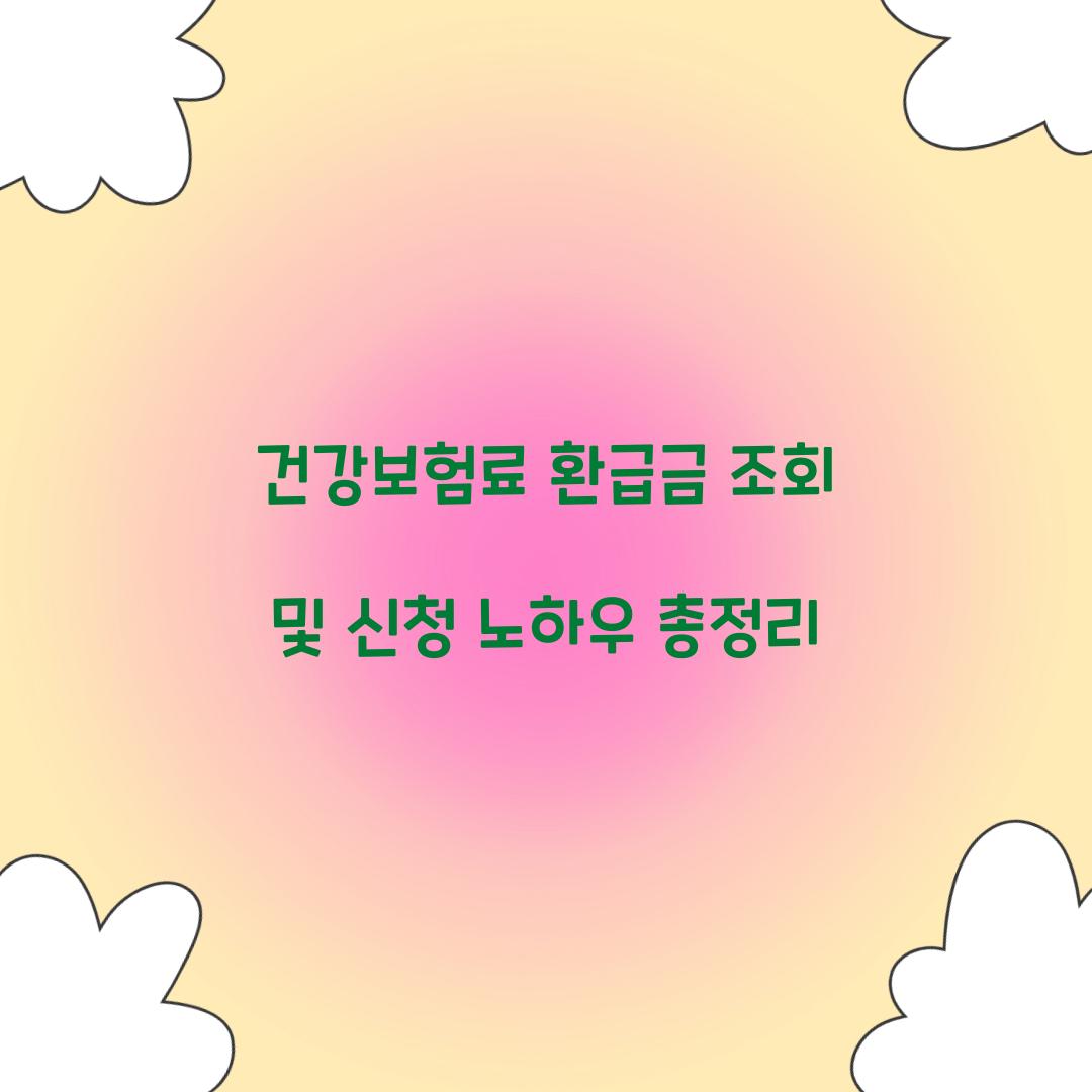 건강보험료 환급금 조회