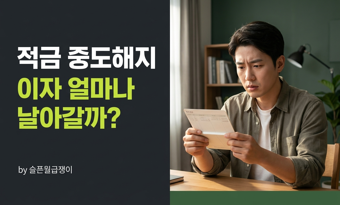 적금 통장 들고 고민하는 직장인