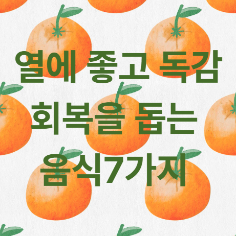열에좋고 독감회복을 돕는 음식 7가지