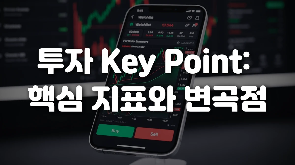 투자 Key Point 핵심 지표와 변곡점