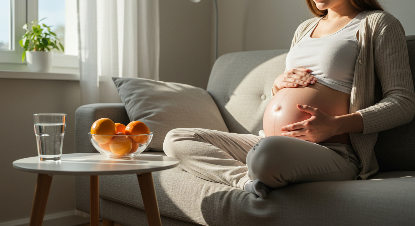 임산부_ 쇼파에서 휴식중