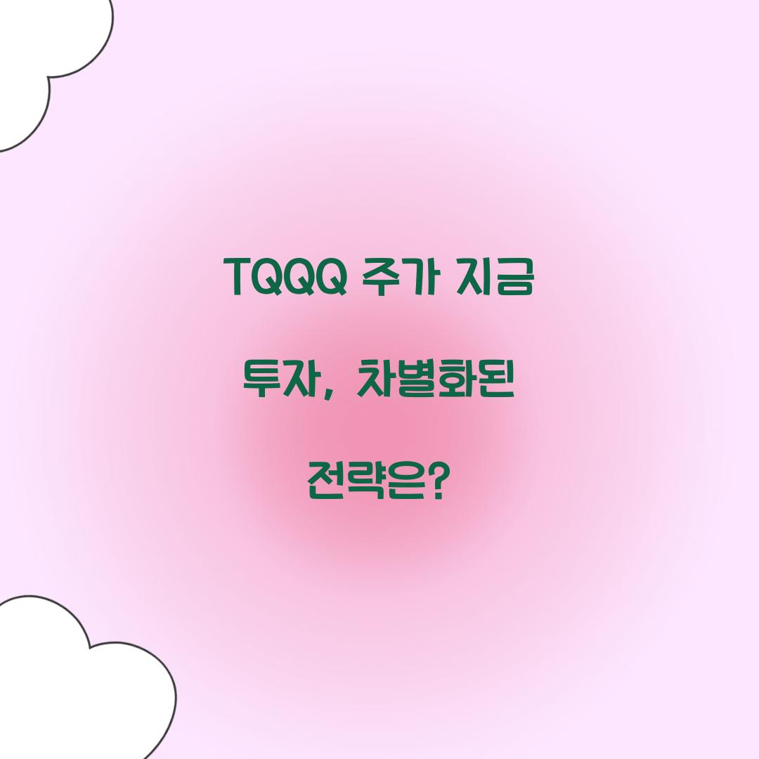 TQQQ 주가 지금 투자