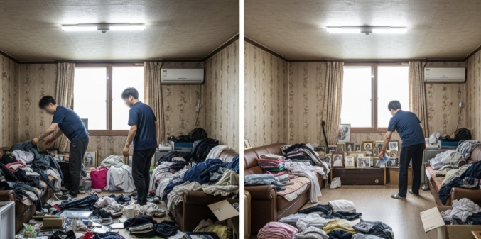 보성 고독사청소 및 정리중