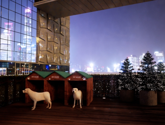 롯데백화점 잠실 크리스마스마켓 반려견 휴식공간