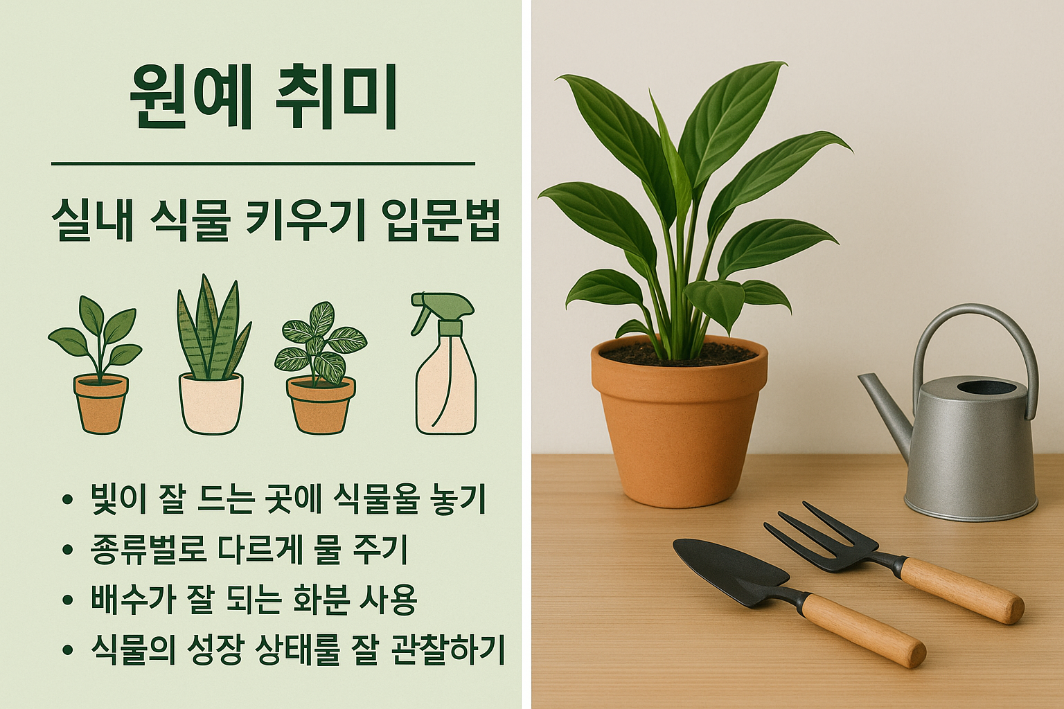 원예 취미 &ndash; 실내 식물 키우기 입문법