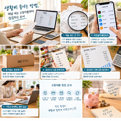 생활비 줄이는 방법, 매달 새는 고정지출부터 점검하는 순서