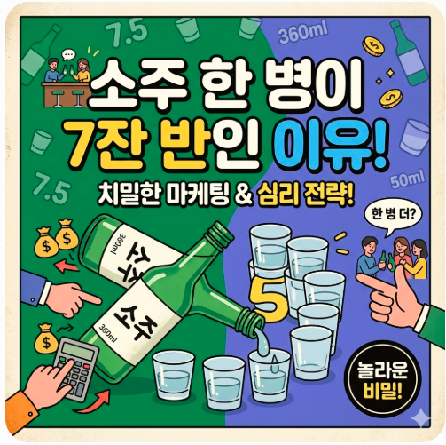 소주 한 병이 7잔 반인 이유