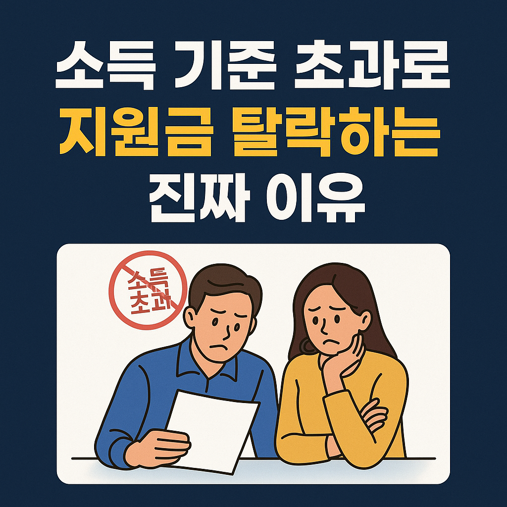 소득 기준 초과로 지원금
