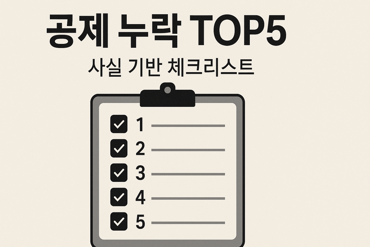 연말정산 누락 잦은 공제항목 Top5 요약 카드