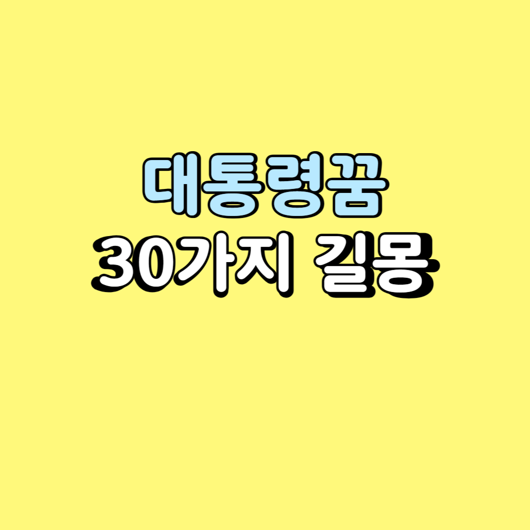 대통령꿈