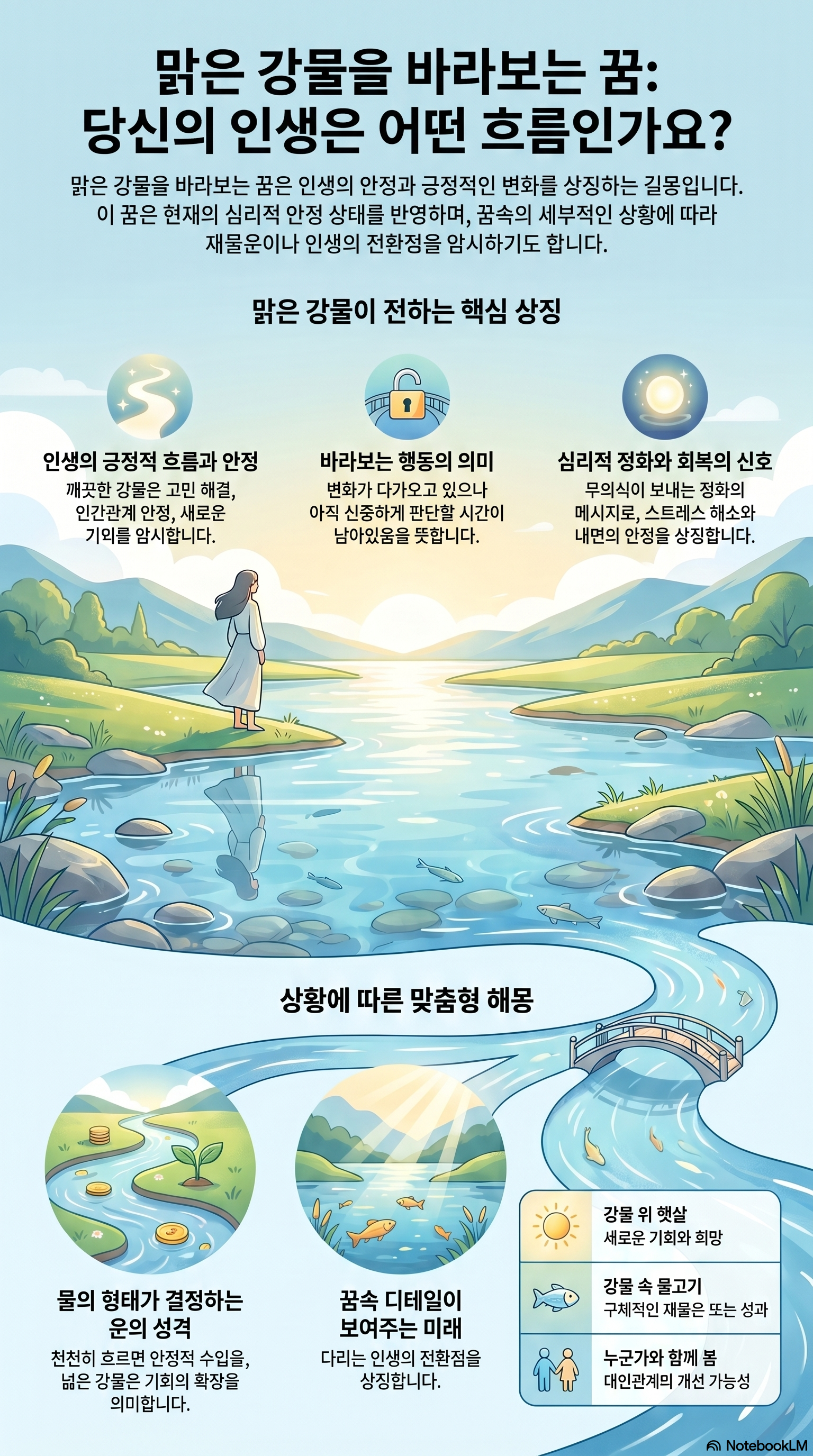맑은 강물을 바라보는 꿈