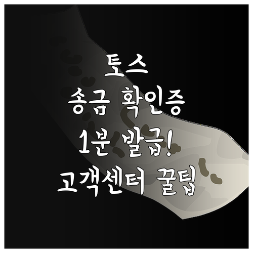토스 송금 확인증 발급 및 고객센터 ..