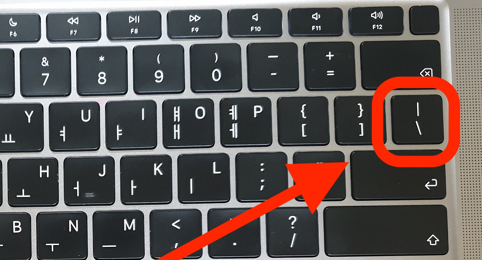 역슬러시 키를 'delete' 키로 변경해서 사용하는 방법