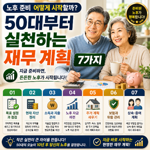 50대부터 실천하는 재무 계획 7가지