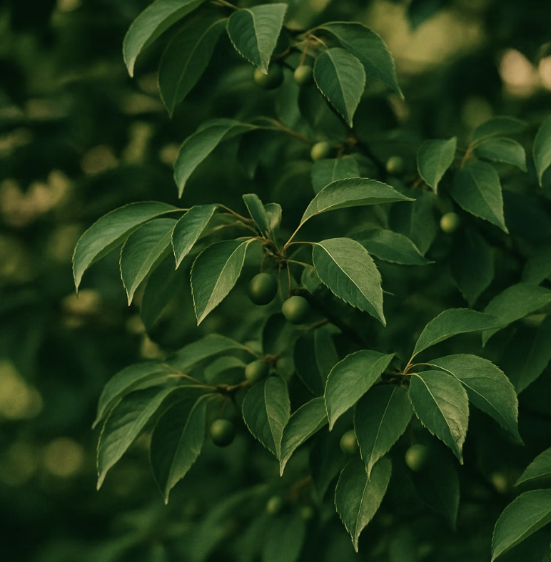 여름: 시원한 그늘과 풋풋한 열매