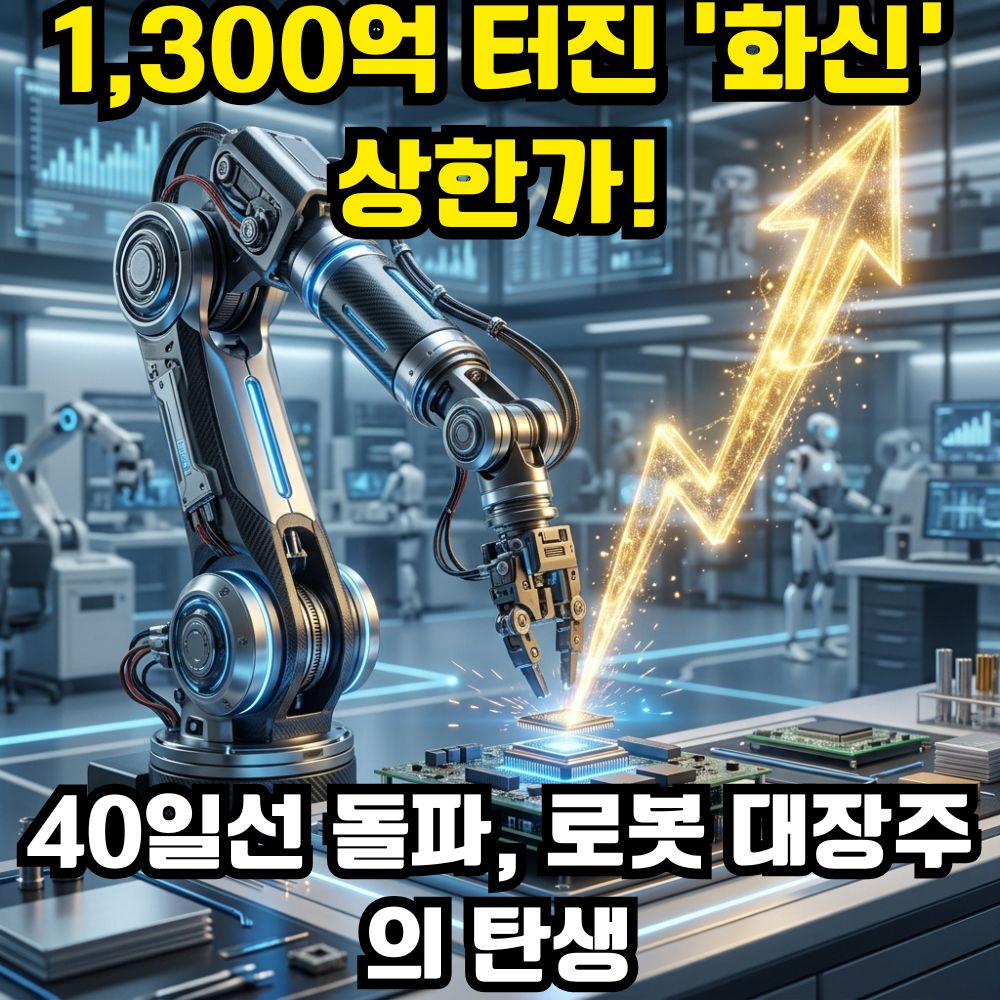 화신 주가 휴머노이드 로봇 밸류체인 진입 및 40일선 돌파 상한가 분석