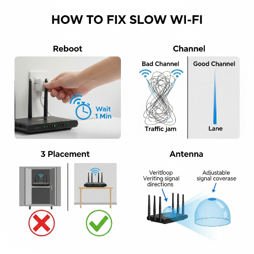 와이파이 옆에 '느낌표' 뜰 때, AS 기사님 부르면 손해! 1분 만에 인터넷 속도 2배 빨라지는 공유기 꿀팁
