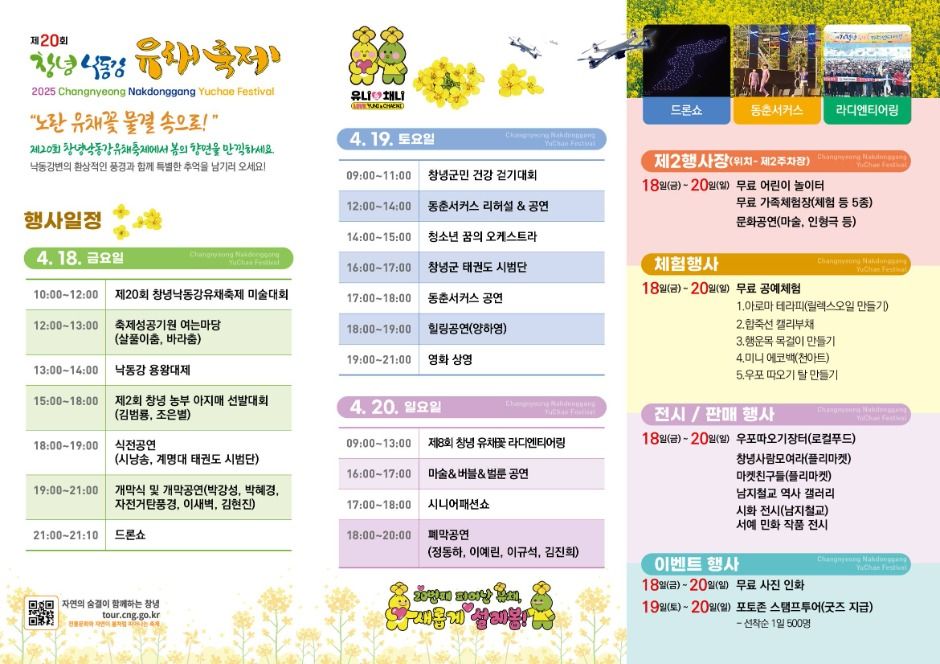 [봄꽃 축제]창녕 낙동강 유채꽃축제 ❘기간, 일정, 명소, 즐길거리, 꿀팁 총정리