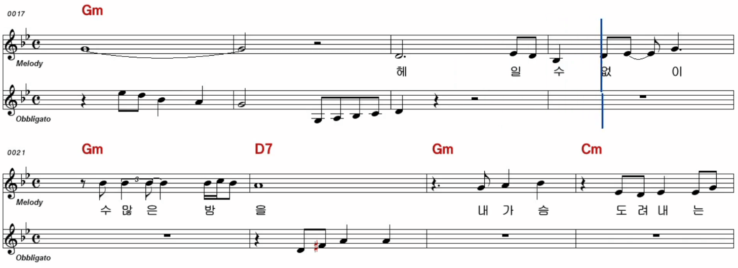 신미래(이미자) 동백 아가씨 악보