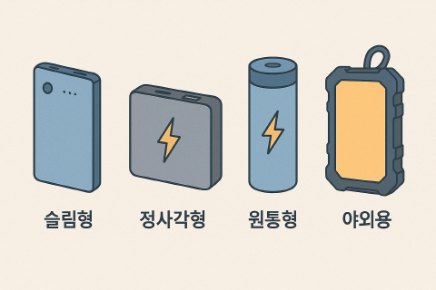 배터리 용도와 모양 사진