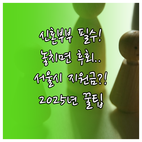 새로운 혜택! 2025년 서울시 신혼..