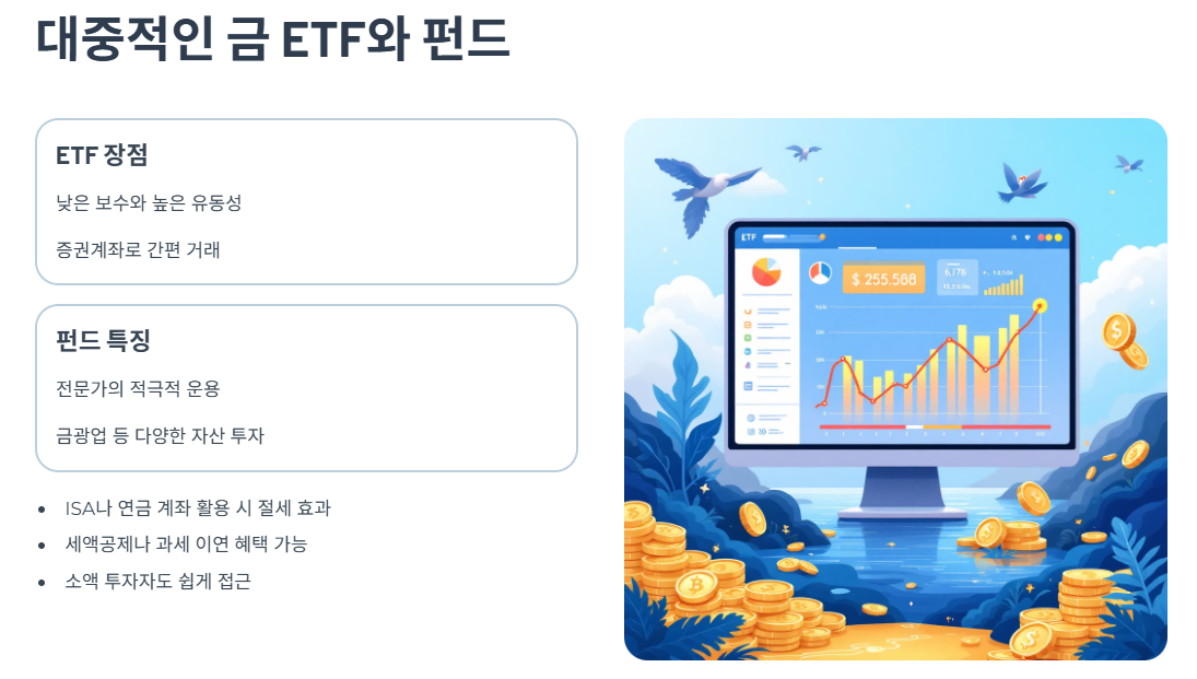 대중적인 금 ETF와 펀드