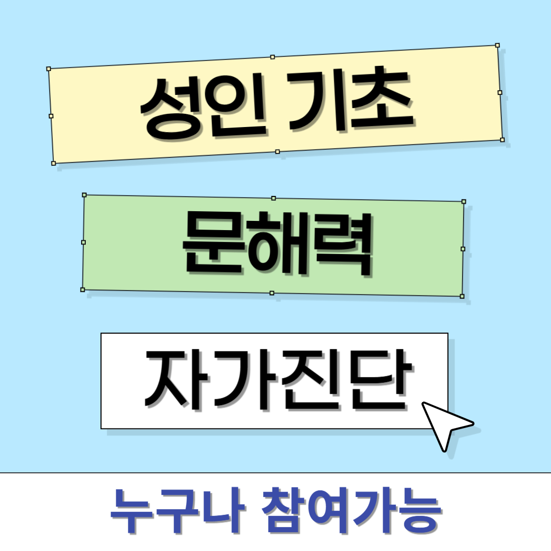 성인문해력-자가진단