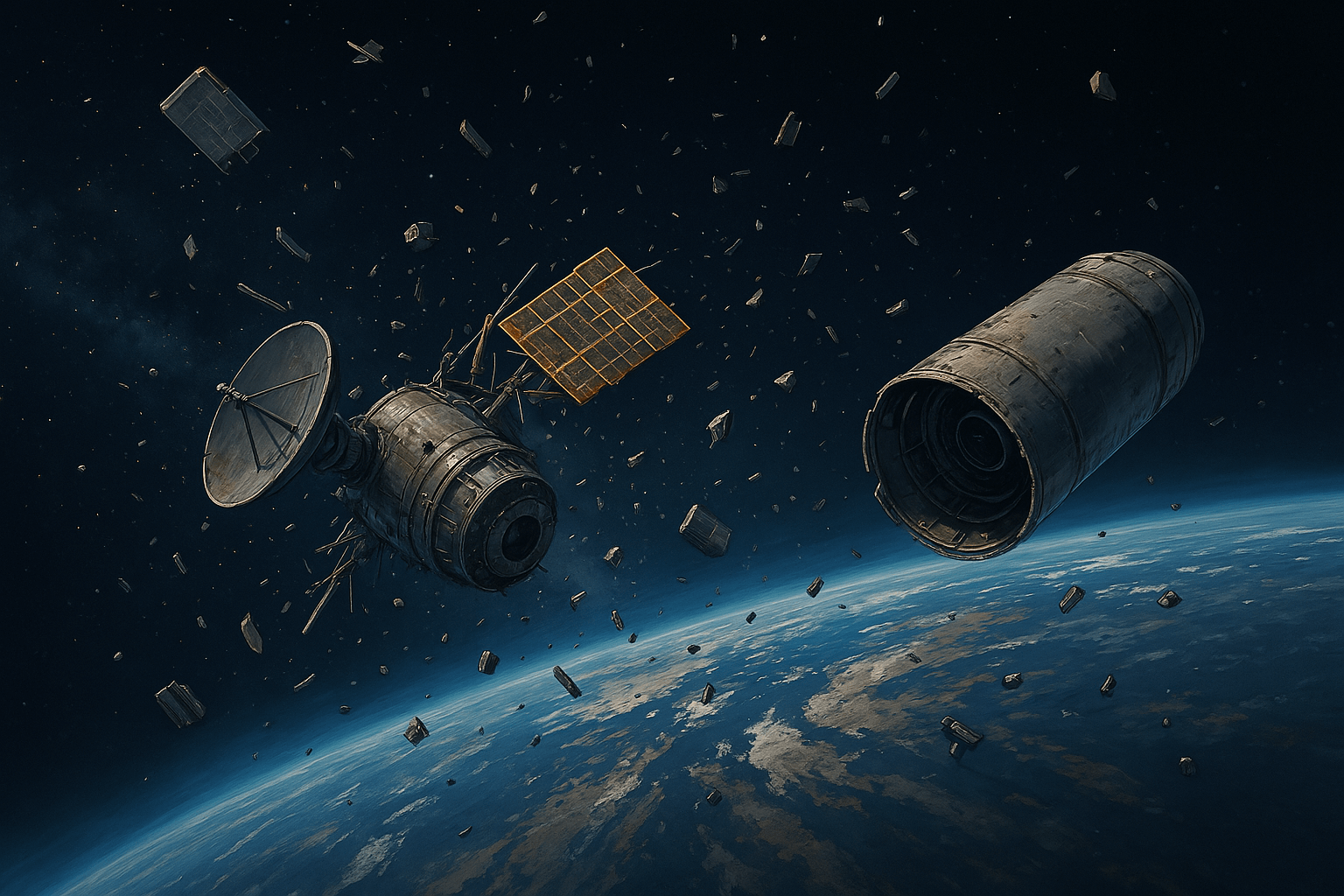 우주 쓰레기 이미지