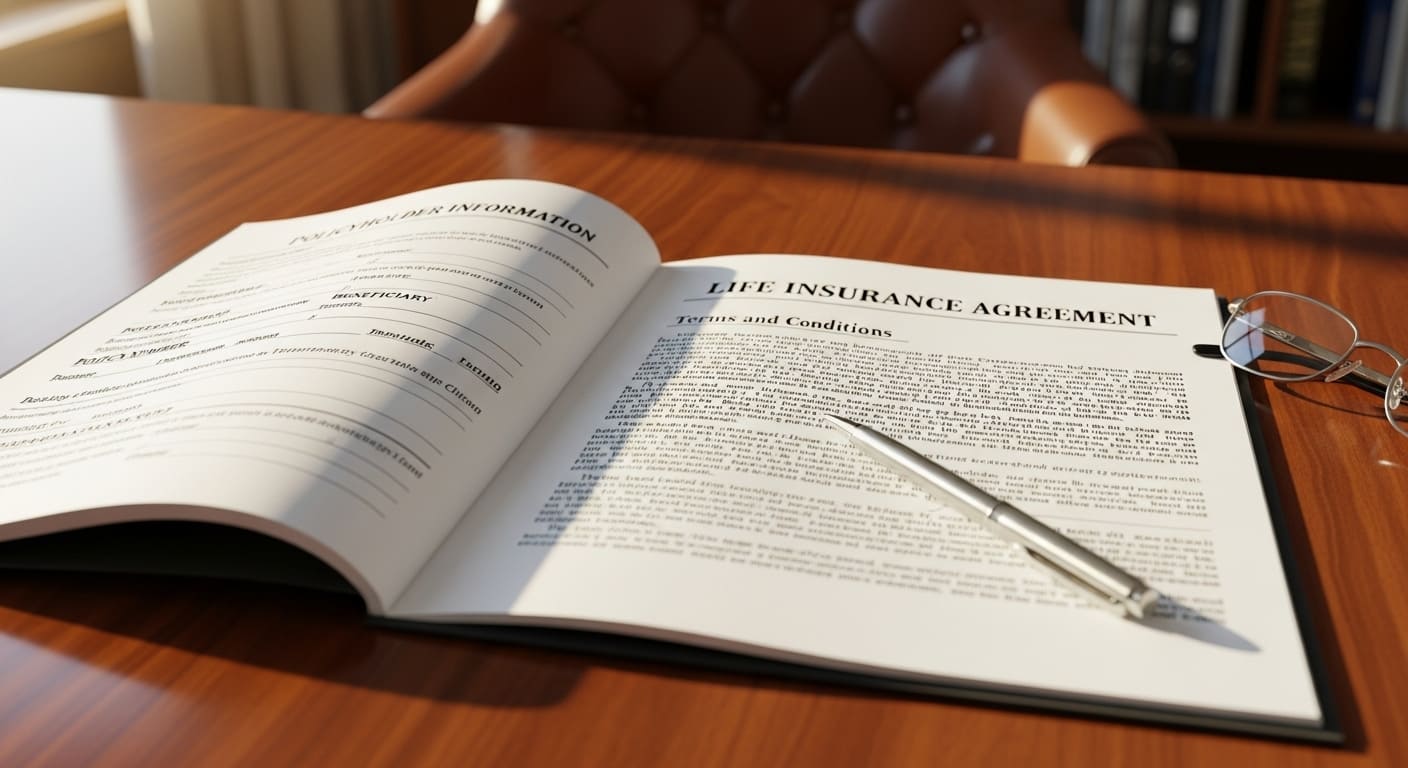 은행 창구에서 보험금 유동화 상담 장면