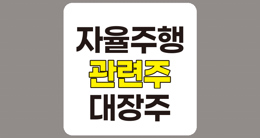 자율주행 관련주 대장주 TOP 8 분석