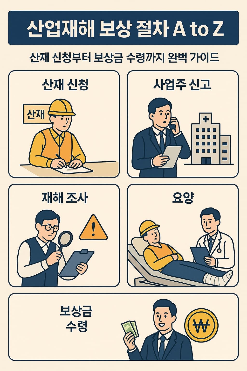 🩹 산업재해 보상 절차 A to Z: 산재 신청부터 보상금 수령까지 완벽 가이드