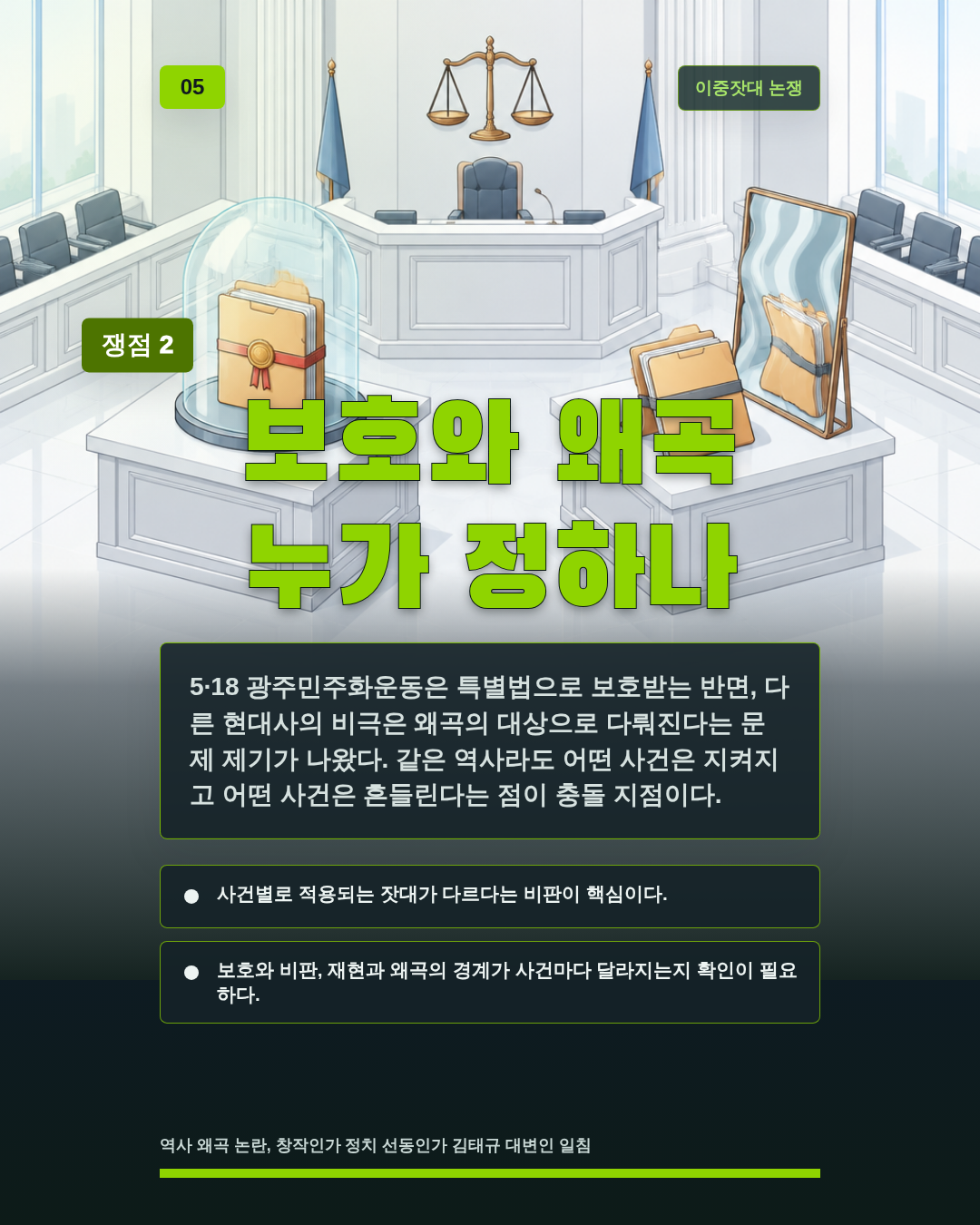 보호와 왜곡 누가 정하나