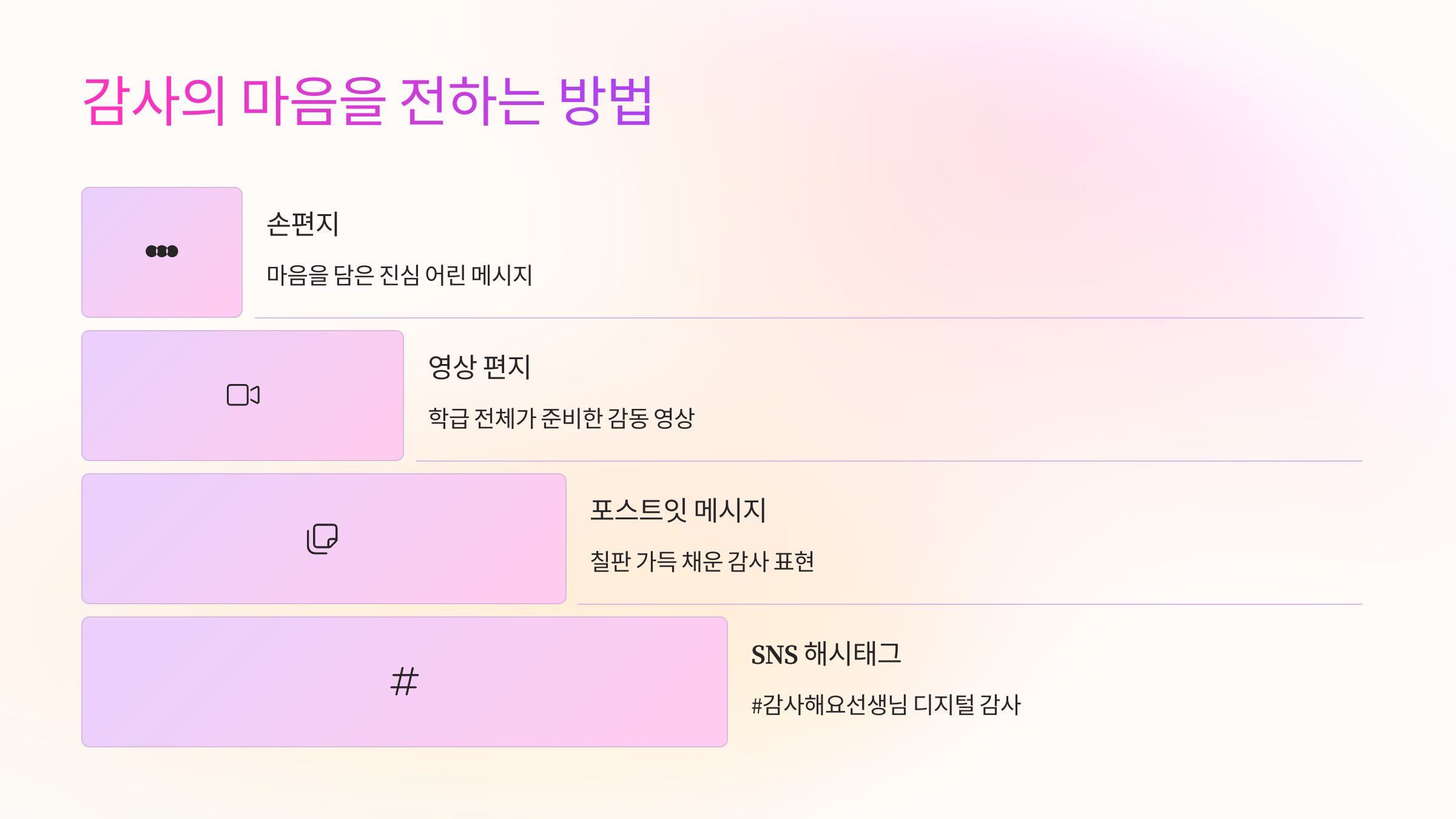 💌 감사의 마음을 전하는 방법