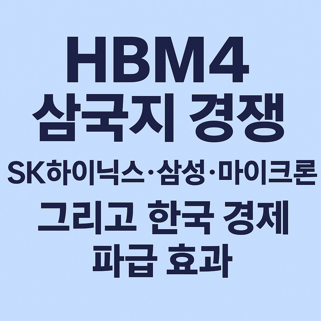 HBM4 삼국지 경쟁: SK하이닉스·삼성·마이크론, 그리고 한국 경제 파급 효과 관련된 사진