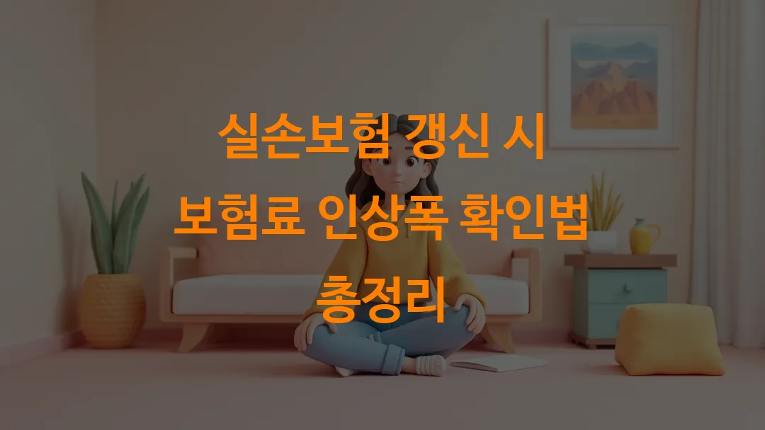 실손보험 갱신 시 보험료 인상폭 확인법 총정리