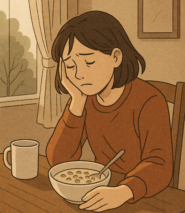 우울증과 일상 기능 저하 관련 일러스트 이미지