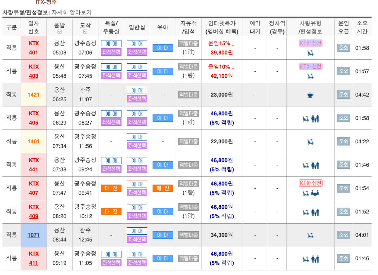 호남선_ktx열차시간표