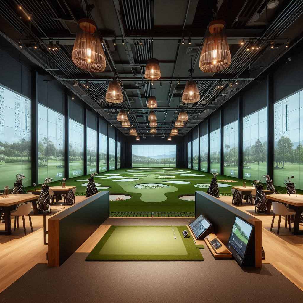 실내골프연습장 배경