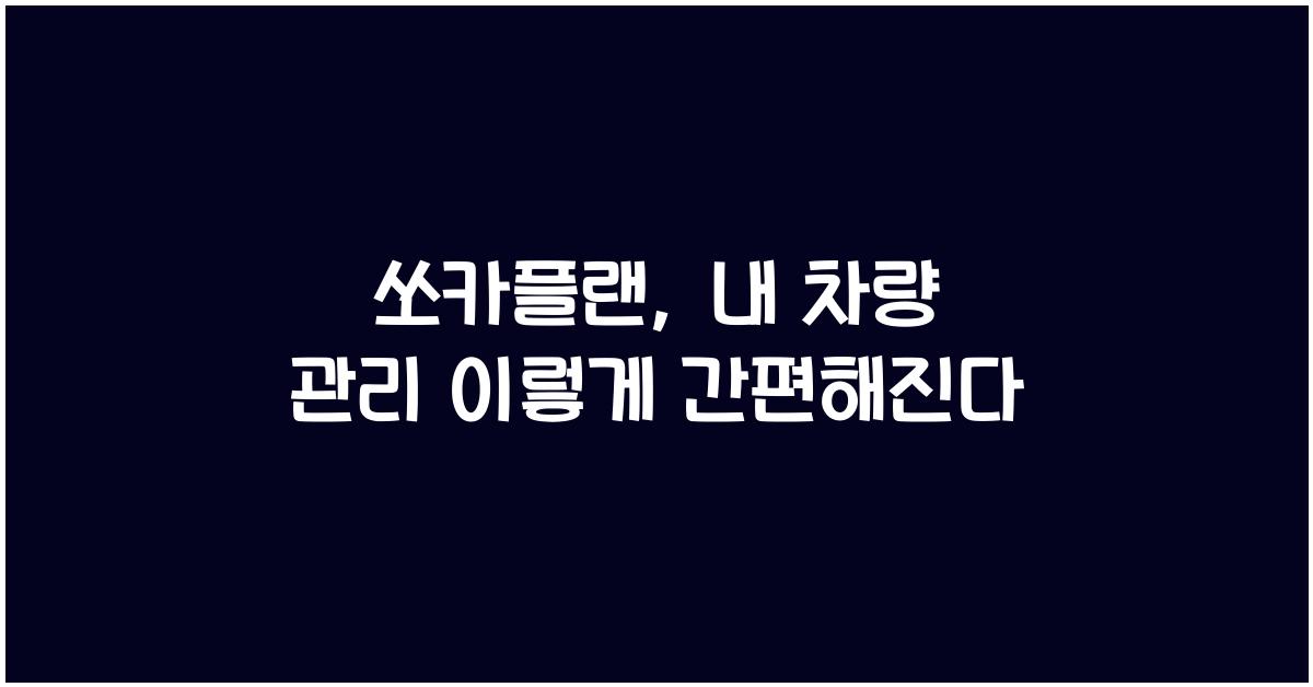 쏘카플랜