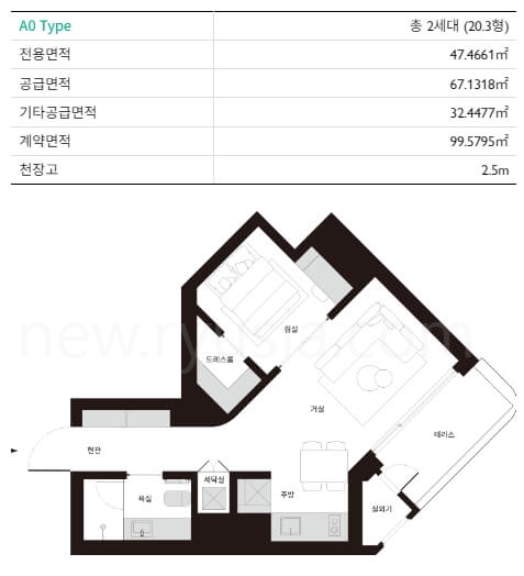 LV 라우어 실버타운 방구조
