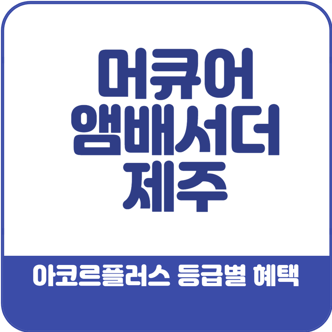 머큐어앰버서더-제주