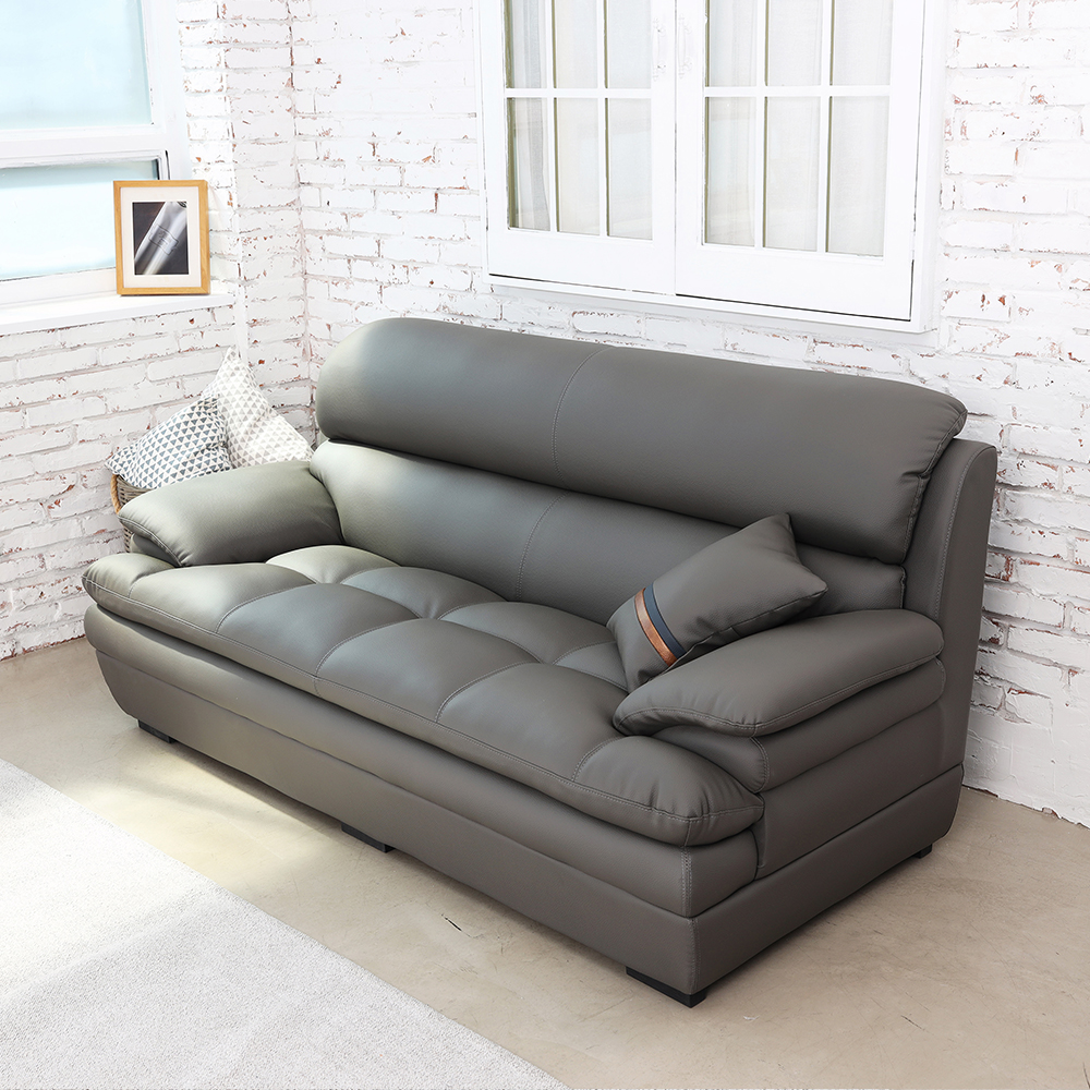 레브가구 린즈 3인용 가죽 소파