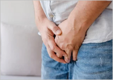 전립선 건강이 나빠져서 고통받는 사람들 이미지