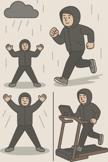 비오는 날 유산소 운동 루틴