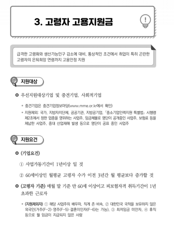 고령자 고용지원금