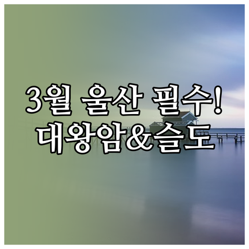 3월 울산 동구 가볼만한곳 대왕암공원..