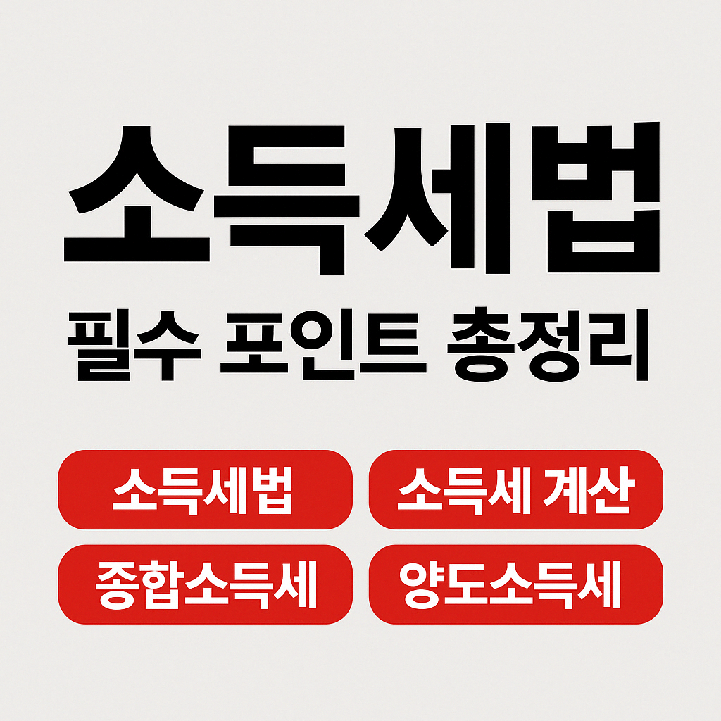 세법이 어렵다고요? 이 4개면 이해됩니다!