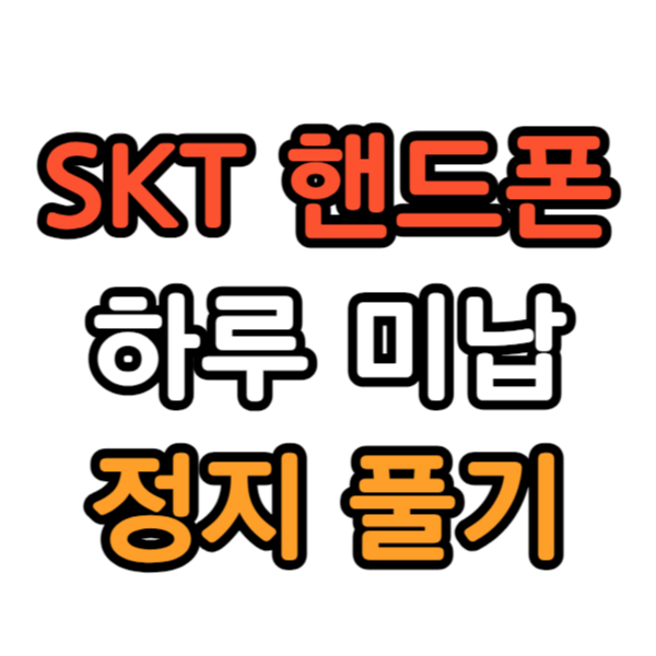 skt 하루 미납 정지 풀기
