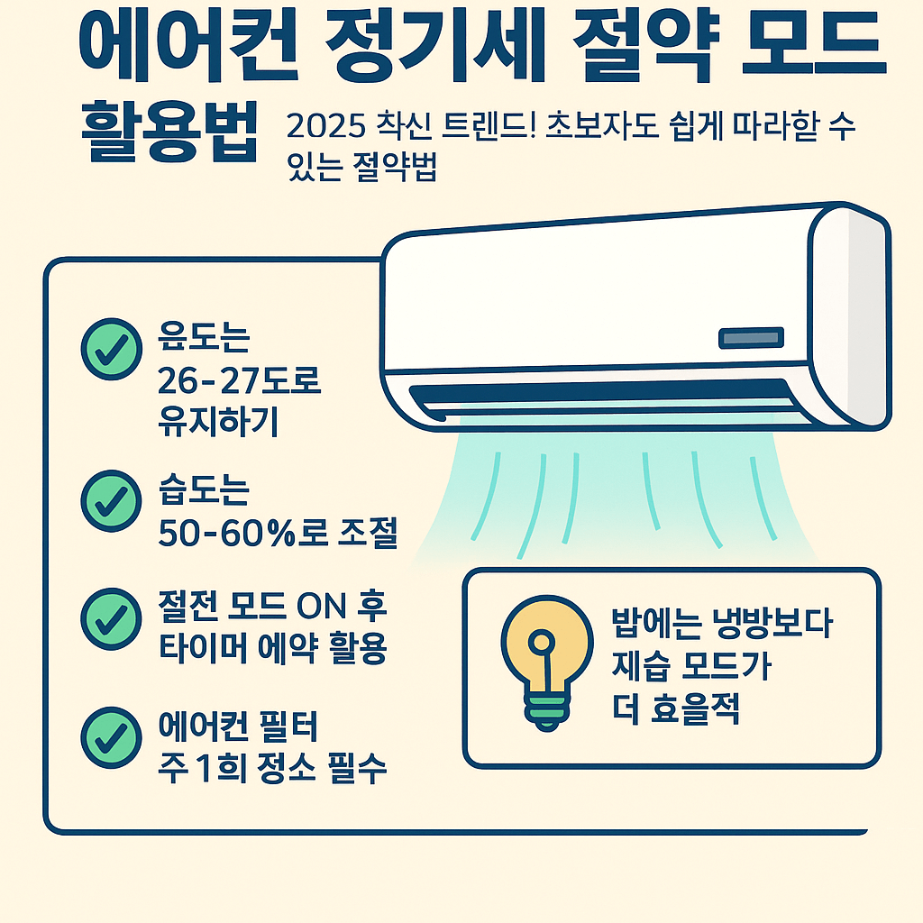 2025 최신 트렌드! 에어컨 전기세 절약 모드 활용법