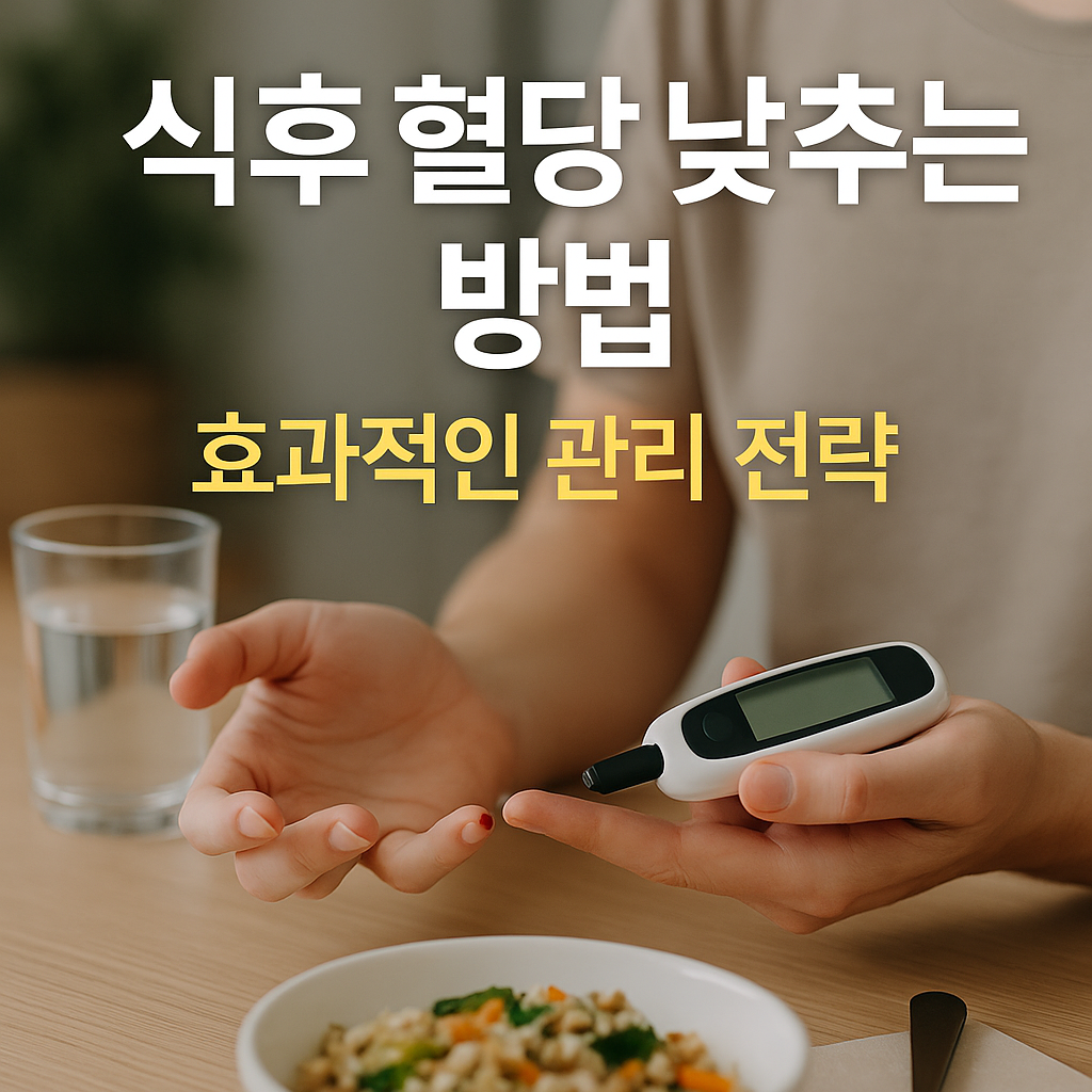 혈당 스파이크 막는 비밀 습관 공개